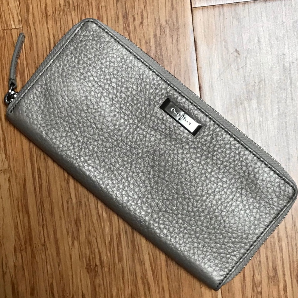 EUC Cole Haan Zip Around Long Wallet Rose Gold